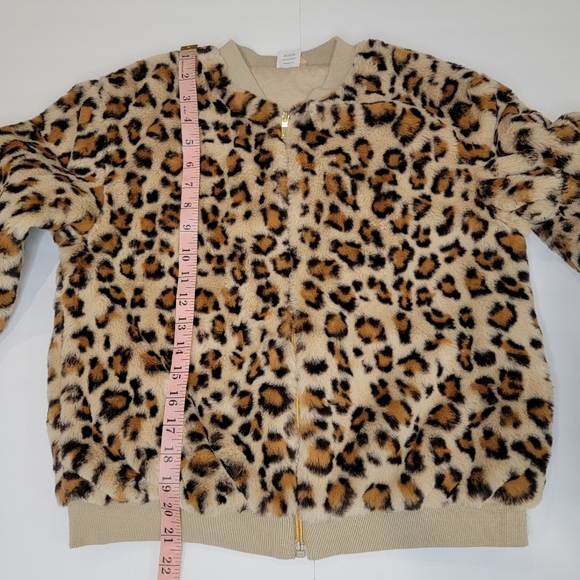 Cheetah Animal Print Faux Fur Lined Jacket Size XL 14-16 - Picture 9 of 13